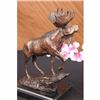 Image 4 : MOIGNIEZ MALE MOOSE HUNTING BRONZE SCULPTURE STATUE ART DECO