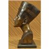 Image 5 : VINTAGE EGYPTIAN BRONZE SPELTER QUEEN NEFERTITI STATUE BUST ART SECO HOT CAST NR