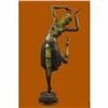 Image 1 : ART DECO NOUVEAU DANCER SIGNED CHIPARUS 100% PURE HOTCAST BRONZE FIGURE 50 TALL