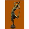 Image 2 : ART DECO NOUVEAU DANCER SIGNED CHIPARUS 100% PURE HOTCAST BRONZE FIGURE 50 TALL