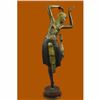 Image 4 : ART DECO NOUVEAU DANCER SIGNED CHIPARUS 100% PURE HOTCAST BRONZE FIGURE 50 TALL