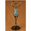 Image 1 : VINTAGE BRONZE METAL BALLERINA FIGURAL STANDING POSING DANCE STATUE SCULPTURE