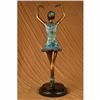 Image 3 : VINTAGE BRONZE METAL BALLERINA FIGURAL STANDING POSING DANCE STATUE SCULPTURE