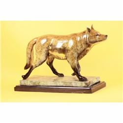 SIGNED MARIUS COLLECTOR EDITION SLY FOX ANIMAL BRONZE