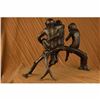Image 3 : ORIGINAL MONKEY ROMANCE LOVE BY MOIGNIZ BRONZE STATUE ART DECO FIGURINE FIGURE