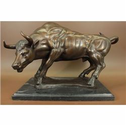 Bronze Sculpture Charging Spanish Bull Statue Art Decor Stock Market Broker Gift