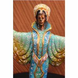 Ancient Byzantine statue Multi Color Patina Hot Cast Bronze sculpture 19 Tall