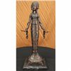 Image 1 : Signed Native American Indian Girl Bronze Sculpture Figure Statue Figurine Decor