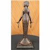 Image 3 : Signed Native American Indian Girl Bronze Sculpture Figure Statue Figurine Decor