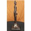 Image 4 : Signed Native American Indian Girl Bronze Sculpture Figure Statue Figurine Decor