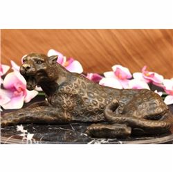 VIENNA BRONZE SCULPTURE JAGUAR PANTHER BY MILO