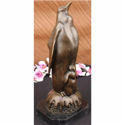 EMPEROR PENGUIN  CHICK ART BRONZE SCULPTURE STATUE  SCULPTURE ART