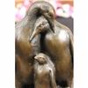 Image 3 : EMPEROR PENGUIN  FAMILY ART BRONZE SCULPTURE STATUE