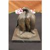 Image 4 : EMPEROR PENGUIN  FAMILY ART BRONZE SCULPTURE STATUE
