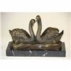 Image 1 : 2 SWAN DANCING BRONZE SCULPTURE
