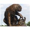 Image 7 : VINTAGE LION WITH CUB BRONZE STATUE