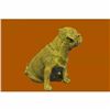 Image 3 : PUG (SITTING): HOT-CAST BRONZE FIGURINE 4.5 INS LONG SCULPTURE FIGURE DECOR SALE