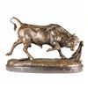 Image 1 : LARGE CHARGING BULL AFTER COMOLERA BRONZE SCULPTURE