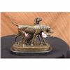 Image 1 : SIGNED VINTAGE HUNTING DOGS BRONZE SCULPTURE