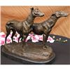 Image 1 : FREMIET GREYHOUNDS RACING DOG BRONZE SCULPTURE