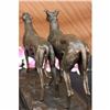 Image 3 : FREMIET GREYHOUNDS RACING DOG BRONZE SCULPTURE
