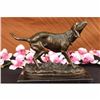 Image 4 : VINTAGE MILO HUNTING DOG HUNTER BRONZE SCULPTURE PURE BREED ANIMAL FIGURINE DECO