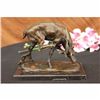 Image 1 : SIGNED BUCK STAGG HUNTER CABIN BRONZE SCULPTURE