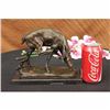 Image 2 : SIGNED BUCK STAGG HUNTER CABIN BRONZE SCULPTURE