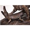 Image 3 : ART DECO LION ATTACKING CROCODILE BRONZE STATUE