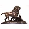 Image 5 : ART DECO LION ATTACKING CROCODILE BRONZE STATUE