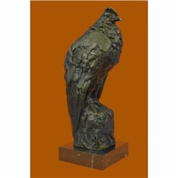 Abstract Modern Art Falcon Bald Eagle Bronze Sculpture by Miguel Lopez Statue