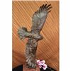 Image 2 : 35 TALL ART DECO SIGNED BALD EAGLE BRONZE SCULPTURE NR