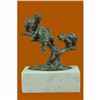 Image 1 : Green Patina Grizzle Bear Family on a Tree Stub Bronze Sculpture Statue Figurine