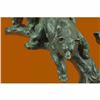 Image 5 : Green Patina Grizzle Bear Family on a Tree Stub Bronze Sculpture Statue Figurine