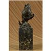 Image 3 : Original Vienna Bronze Bird Owl Book End Bookend Bronze Sculpture Marble Statue