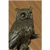 Image 5 : Original Vienna Bronze Bird Owl Book End Bookend Bronze Sculpture Marble Statue