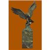 Image 1 : Swooping Eagle Catching Fish Hot Cast Wildlife Bronze Sculpture Statue Figurine