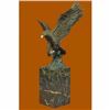 Image 2 : Swooping Eagle Catching Fish Hot Cast Wildlife Bronze Sculpture Statue Figurine
