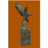 Image 4 : Swooping Eagle Catching Fish Hot Cast Wildlife Bronze Sculpture Statue Figurine