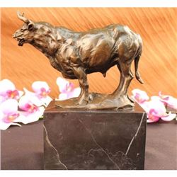 100% Real Bronze Mountain Anoa Dwarf Water Buffalo Sculpture Deco