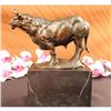 Image 1 : 100% Real Bronze Mountain Anoa Dwarf Water Buffalo Sculpture Deco