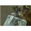 Image 6 : Art Deco Hot Cast Multi Color Patina Love Bird Bronze Sculpture Marble Statue NR