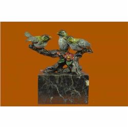 Bird of Paradise Bronze Sculpture Marble Base Figurine Figure Statue Gift Gift