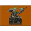 Image 2 : Bird of Paradise Bronze Sculpture Marble Base Figurine Figure Statue Gift Gift