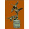 Image 1 : Handcrafted 3 Ducks Flight Duck Game Hunter Gift Bird Wildlife Art Bronze Figure