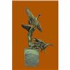 Image 3 : Handcrafted 3 Ducks Flight Duck Game Hunter Gift Bird Wildlife Art Bronze Figure