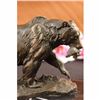 Image 2 : Bronze Grizzly Bear Hunting Fish River Sculpture Art Figurine