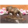 Image 3 : Bronze Grizzly Bear Hunting Fish River Sculpture Art Figurine