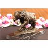 Image 4 : Bronze Grizzly Bear Hunting Fish River Sculpture Art Figurine
