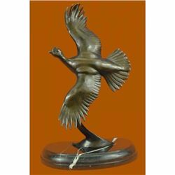 Signed Original Juno Female California Quail Bronze Sculpture Marble Statue Gift